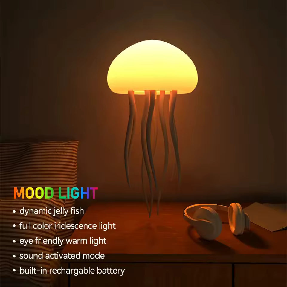 Dynamic Relaxing Jellyfish LED Night Light – Color Changing Decor