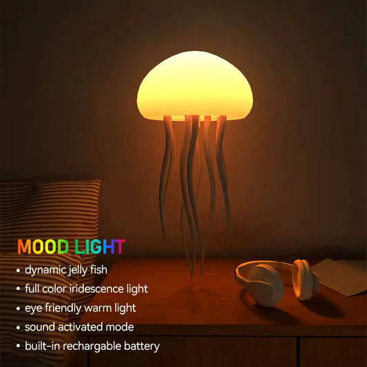 Dynamic Relaxing Jellyfish LED Night Light – Color Changing Decor